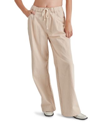 Steve Madden - Women's Minorca Striped Drawstrings Pants