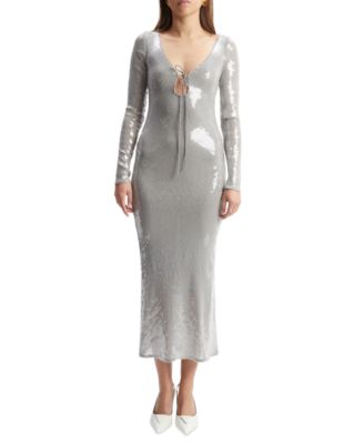 Bardot - Women's Verona Low-Back Sequin Maxi Dress