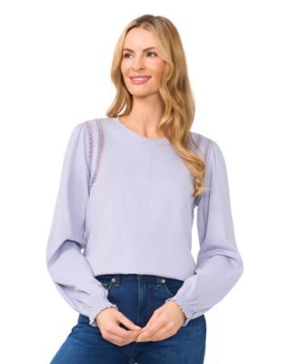 CeCe - Women's Lace-Inset Swing Top