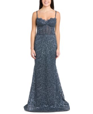 Morgan & Company - uniors' Glitter Lace Corset Gown