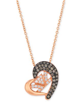 Le Vian - Chocolatier&reg; Diamond 18" Pendant Necklace (3/8 ct. t.w.) in 14k Rose Gold