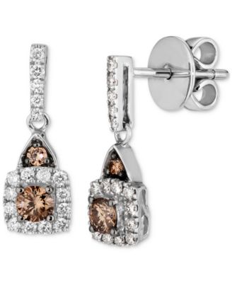 Le Vian - Diamond Cluster Drop Earrings (1/2 ct. t.w.) in 14k White Gold