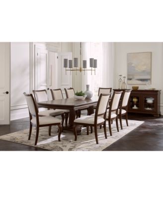 Furniture - Nelman 9-Pc. Rectangular Dining Set (Table & 8 Side Chairs), Created for Macy's