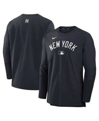Nike - Men's Navy New York Yankees Authentic Collection Lightweight Player Tri-Blend Performance Pullover Sweatshirt