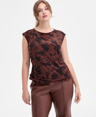 I.N.C. International Concepts - Plus Size Boat-Neck Top