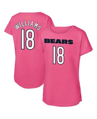 Outerstuff - Big Girls Caleb Williams Pink Chicago Bears Player Name Number T-Shirt