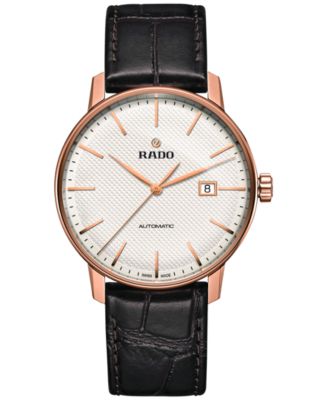 Rado - Men's Swiss Automatic Coupole Classic Dark Brown Leather Strap Watch 41mm R22877025