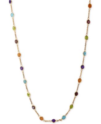 EFFY Collection - Multi-Gemstone Link Collar Necklace (9 ct. t.w.) in 14k Gold