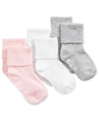 First Impressions - 3-Pk. Cuffed Socks, Baby Girls (0-24 months)