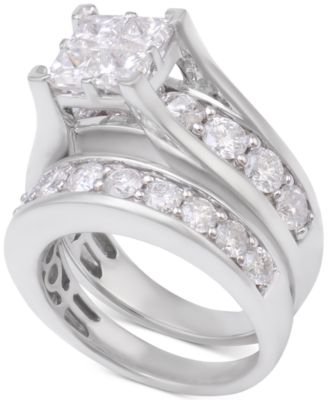 Macy's - Diamond Channel-Set Bridal Set (4 ct. t.w.) in 14k White Gold