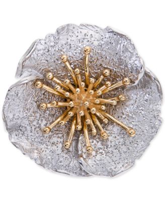 Giani Bernini - Two-Tone Hibiscus Flower Statement Ring