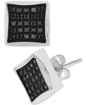 Macy's - Diamond Square Cluster Stud Earrings
