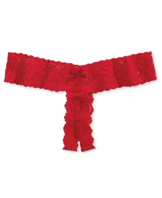 Hanky Panky - After Midnight Solid Open Panel Thong 481001