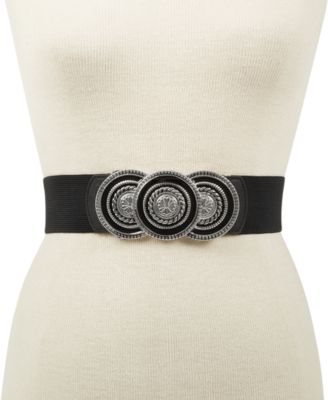 I.N.C. International Concepts - Enamel Round-Buckle Stretch Belt