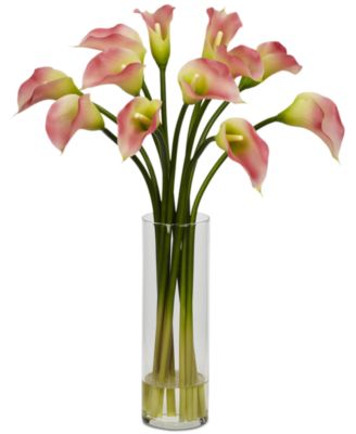 Nearly Natural - Mini Calla Lily Artificial Flower Arrangement
