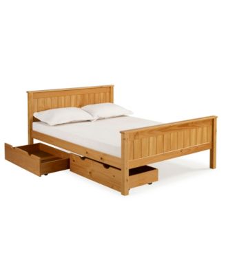 Alaterre Furniture - Harmony Full Bed with Storage Drawers, Cinnamon