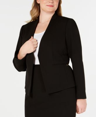 Calvin Klein - Plus Size Open-Front Soft Crepe Jacket