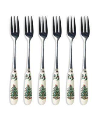 Spode - Christmas Tree Pastry Forks, Set of 6