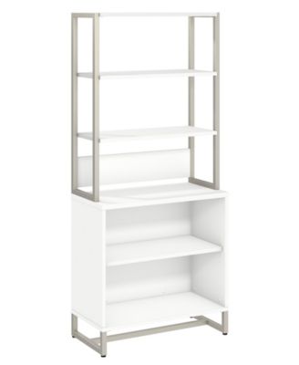 Kathy Ireland Office by Bush Furniture - Office by kathy ireland&reg; Method Bookcase with Hutch in White