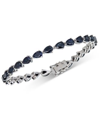 Macy's - Black Sapphire Tennis Bracelet (13 ct. t.w.) in Sterling Silver