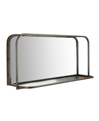 3R Studio - Rectangle Accent Mirror with Metal Frame Shelf