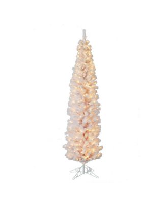 Kurt Adler - 7-Foot Pre-Lit White Winchester Pencil Tree