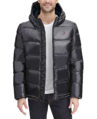 Tommy Hilfiger - Men's Pearlized Performance Hooded Puffer Coat