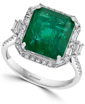EFFY Collection - Emerald (5-1/2 ct. t.w.) & Diamond (1/2 ct. t.w.) Statement Ring in 14k Gold