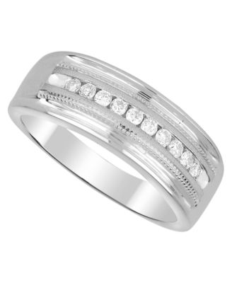 Macy's - Men's Diamond (1/2 ct. t.w.) Ring in White or Yellow Gold