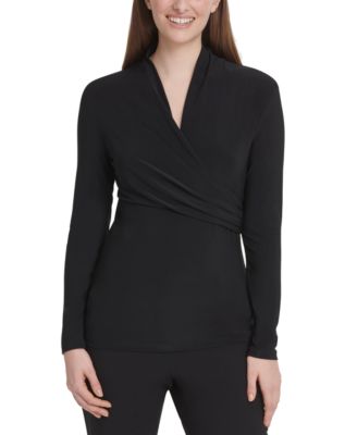 DKNY - Petite Surplice Top