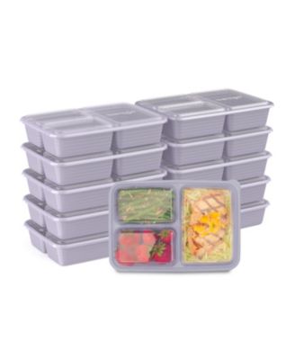 Bentgo - Food Prep 3-Compartment Food Storage Containers, Pack of 10