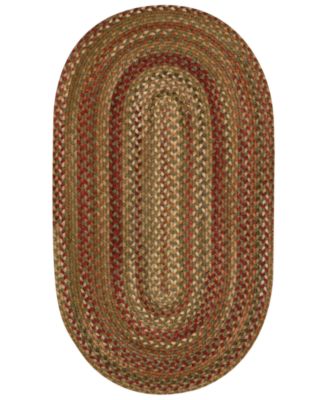 Capel - Area Rug, Homecoming Oval Braid 0048-200 Evergreen 2' x 3'