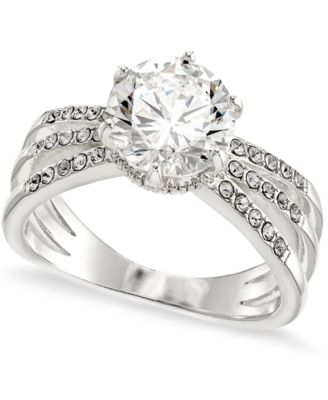 Charter Club - Silver-Plate Cubic Zirconia Triple Band Ring