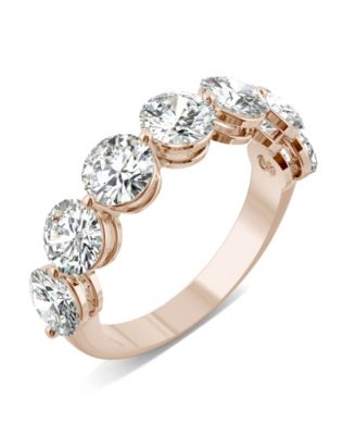 Charles & Colvard - Moissanite Seven Stone Band 3-1/2 ct. t.w. Diamond Equivalent in 14k White Gold