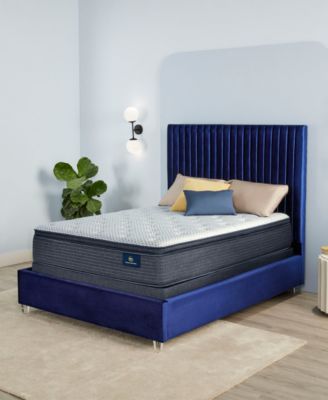 Serta - Serene Sky 12" Plush Pillow Top Mattress Set- Queen Split