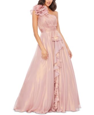 Mac Duggal - Asymmetric Rosette Ball Gown