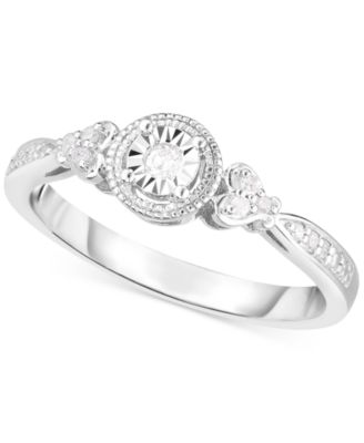 Promised Love - Diamond Promise Ring (1/10 ct. t.w.) in Sterling Silver