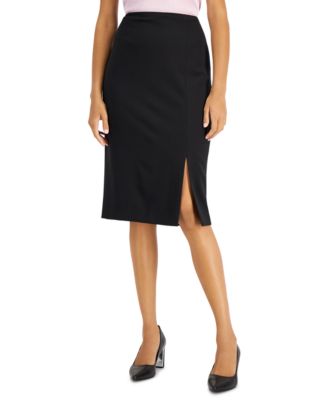 Tahari ASL - Women's Front-Slit Back-Zip Pencil Skirt