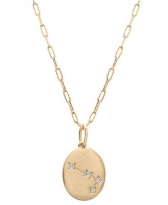 Wrapped - Diamond Zodiac Constellation 18" Pendant Necklace (1/20 ct. tw) in 10k Yellow Gold