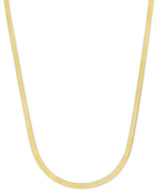 Lola Ade - 18k Gold-Plated Stainless Steel Herringbone Chain 16" Collar Necklace