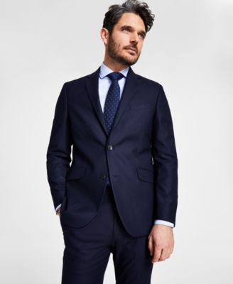 Kenneth Cole Reaction - Men's Techni-Cole Blue Suit Separate Slim-Fit Suit Jacket
