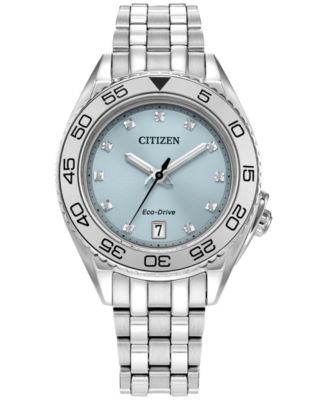 Citizen - Women's Sport Luxury Diamond Accent Stainless Steel Bracelet Watch 35mm