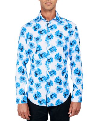 Society of Threads - Men's Regular-Fit Non-Iron Performance Stretch Floral-Print Button-Down Shirt