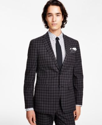 Bar III - Men's Slim-Fit Check Suit Jacket