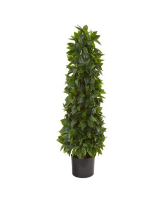 Nearly Natural - 3' Sweet Bay Cone Topiary Artificial Tree