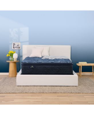 Serta - Perfect Sleeper Cobalt Calm 14" Medium Pillow Top Mattress Set-Queen Split