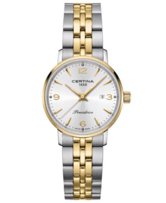 Certina - Women's Swiss DS Caimano Two-Tone Stainless Steel Bracelet Watch 28mm