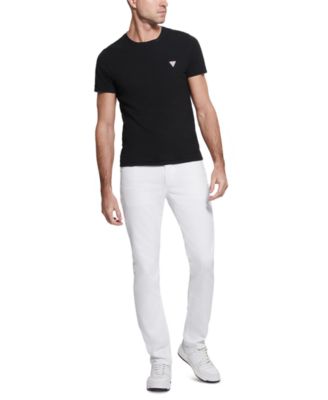 GUESS - Men's Slim-Fit Tapered Low-Rise Stretch Jeans in Optic White