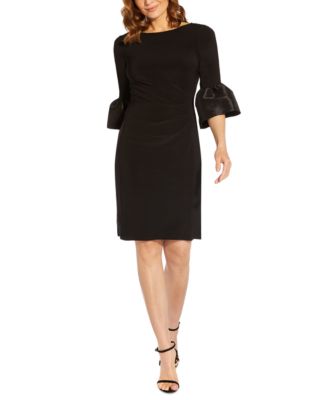 Adrianna Papell - Women's Bell-Cuff Draped Jersey Dress