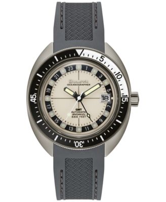 Bulova - Men's Automatic Oceanographer Gray Polyurethane Strap Watch 41mm